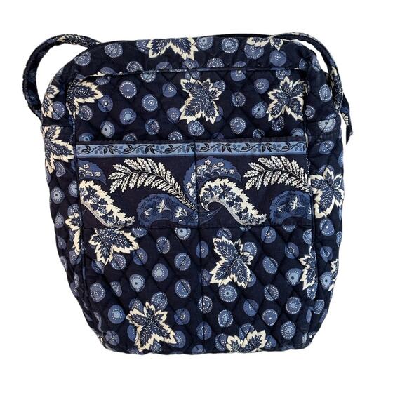 Vera Bradley vintage crossbody in blue coin pattern - Picture 1 of 5
